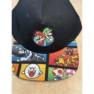 Official Nintendo Super Mario Bros Youth Sized Adjustable Snapback Hat Cap Black